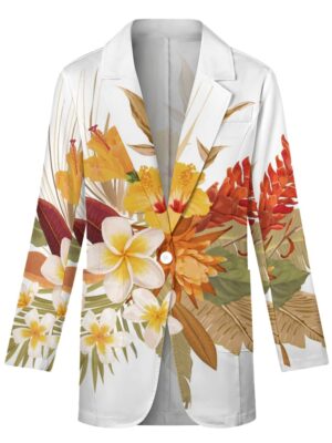 Libi Hibiscus Casual Suit Jacket