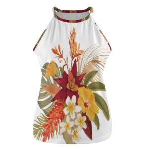 Lilo Hibiscus Closed Back Halter Top