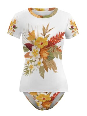 Libi Hibiscus Short Sleeve Two-Piece