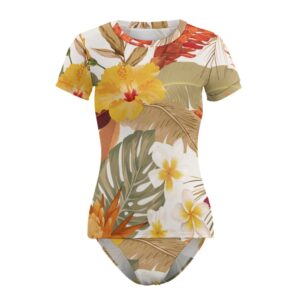 Hibi Hibiscus Short Sleeve Two-Piece