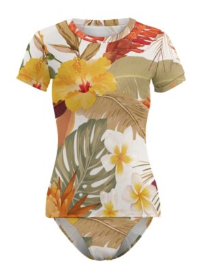 Hibi Hibiscus Short Sleeve Two-Piece