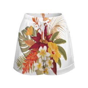Lilo Hibiscus High Waist Elastic Shorts