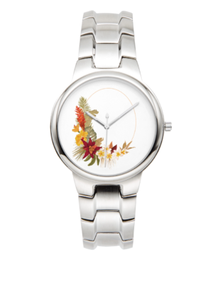 Hilo Hibiscus Steel Quartz Watch