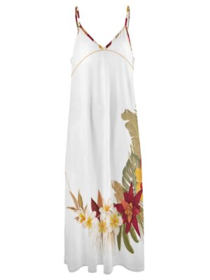 Hilo Hibiscus Ankle Long Dress