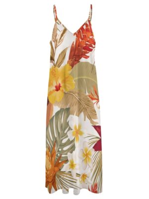 Hibi Hibiscus Ankle Long Dress