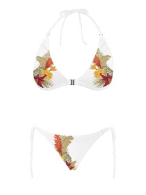 Hilo Hibiscus Buckle Halter Bikini