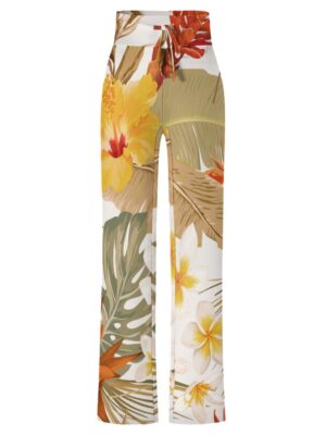 Hibi Hibiscus Front Lace Yoga Pants