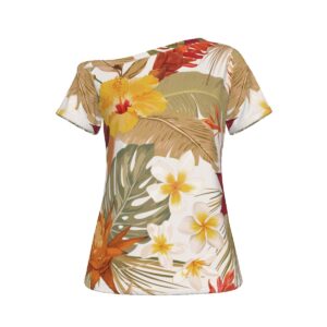 Hibi Hibiscus Off The Shoulder T-Shirt