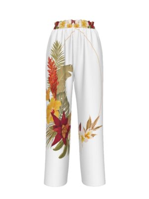 Hilo Hibiscus  Silky Wide Leg Pants