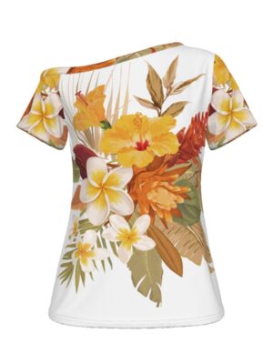 Libi Hibiscus Off The Shoulder T-Shirt