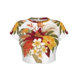 Lilo Hibiscus Raglan Cropped T-Shirt