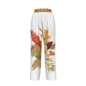 Libi Hibiscus Silky Wide Leg Pants