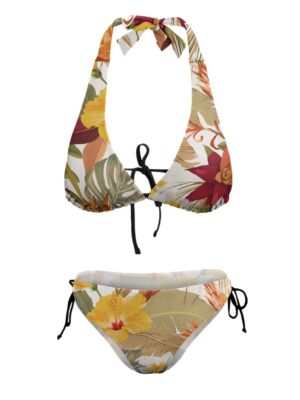 Hibi Hibiscus V-Neck Halter Bikini