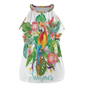 Eria Parrot Closed Back Halter Top