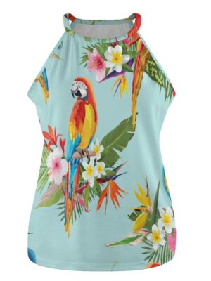 Aria Parrot Closed Back Halter Top