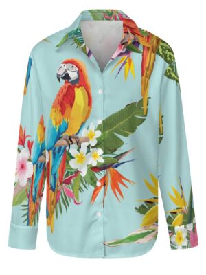 Aria Parrot Long Sleeved Buttoned Shirt