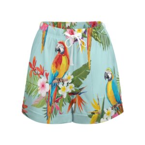 Aria Parrot High Waist Elastic Shorts