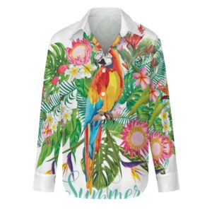 Eria Parrot Long Sleeved Buttoned Shirt
