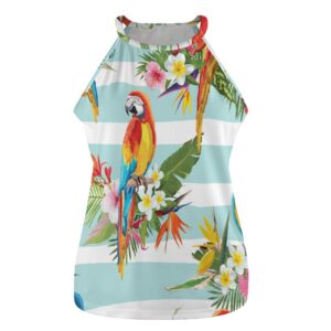 Aros Parrot Closed Back Halter Top