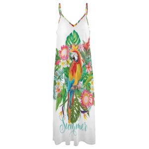 Eria Parrot Ankle Long Dress