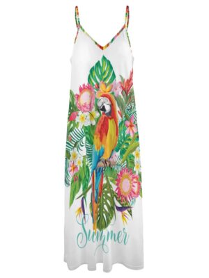 Eria Parrot Ankle Long Dress