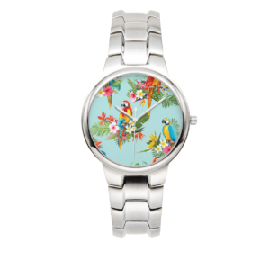 Aria Parrot Stainless Steel Quart Watch