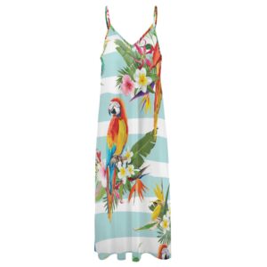 Aros Parrot Ankle Long Dress