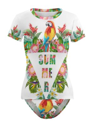 Eros Parrot Short Sleeve Two-Piece