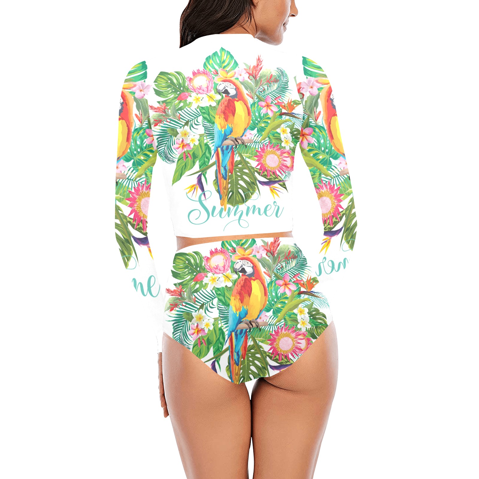 Eria Parrot Long Sleeve Two-Piece - Image 4