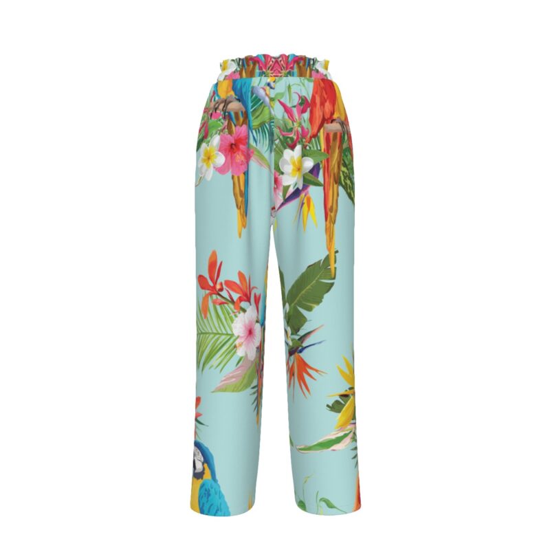 Aria Parrot Silky Wide Leg Pants