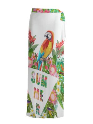 Eros Parrot Sheer Skirt