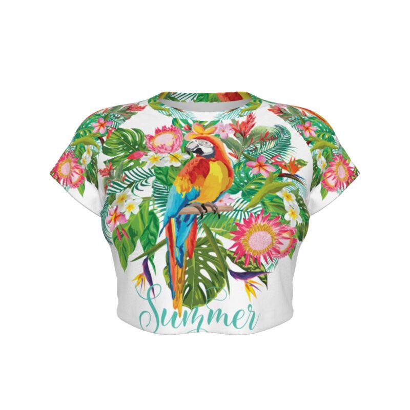 Eria Parrot Raglan Cropped T-Shirt