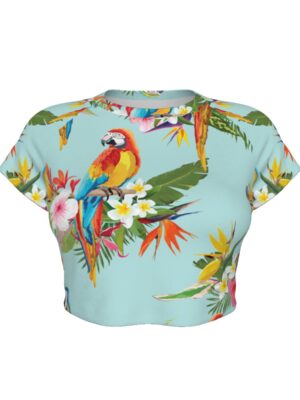 Aria Parrot Raglan Cropped T-Shirt
