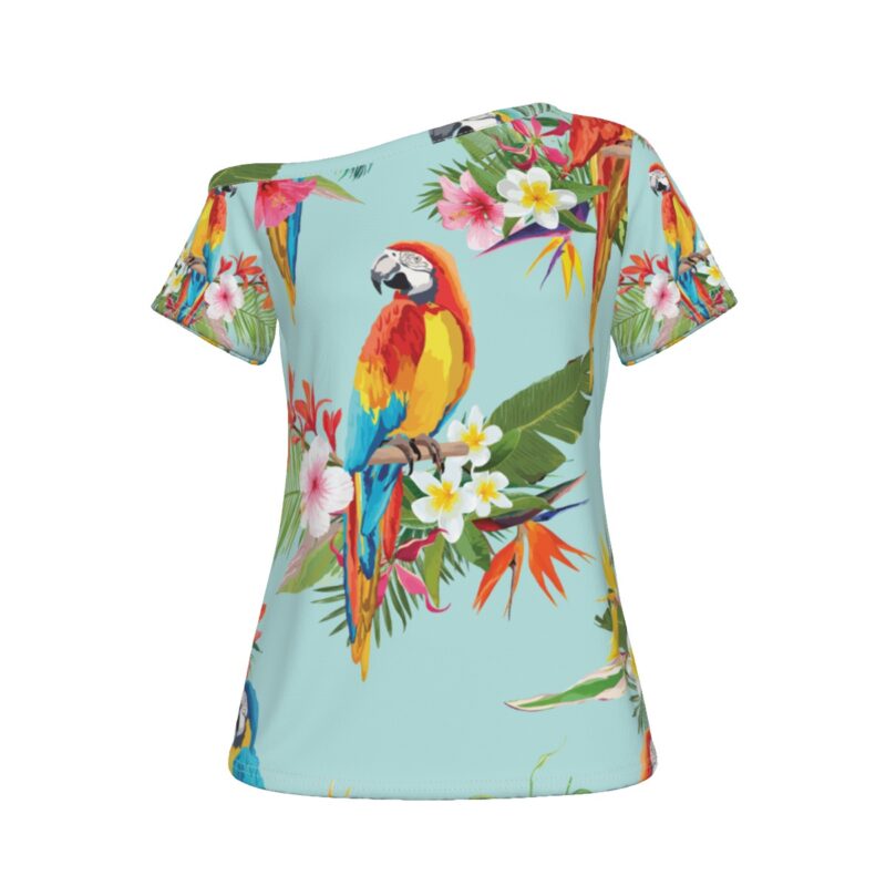 Aria Parrot Off The Shoulder T-Shirt