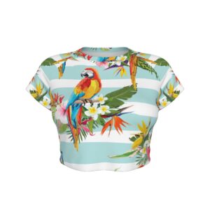 Aros Parrot Raglan Cropped T-Shirt