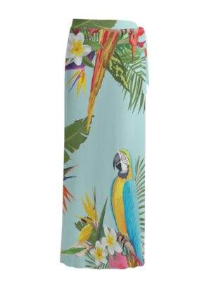 Aria Parrot Sheer Skirt