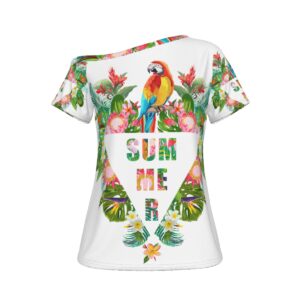 Eros Parrot Off The Shoulder T-Shirt