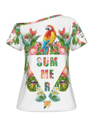 Eros Parrot Off The Shoulder T-Shirt
