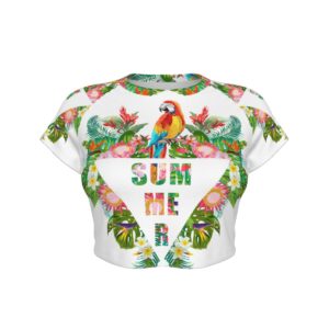 Eros Parrot Raglan Cropped T-Shirt