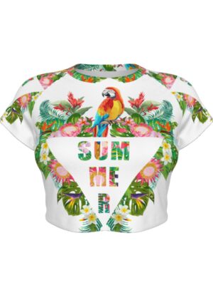 Eros Parrot Raglan Cropped T-Shirt