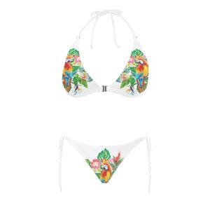 Eria Parrot Buckle Halter Bikini