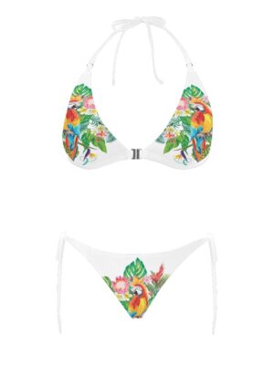 Eria Parrot Buckle Halter Bikini