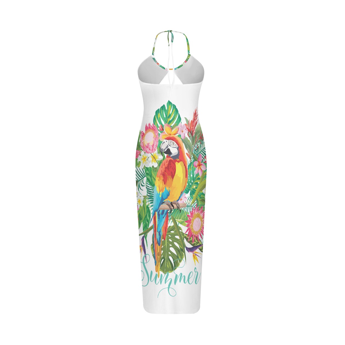 Eria Parrot Halter Hollow Dress - Image 2