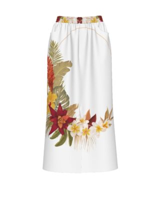 Hilo Hibiscus Front Mid Slit Skirt