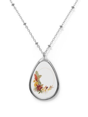 Hilo Hibiscus Oval Necklace