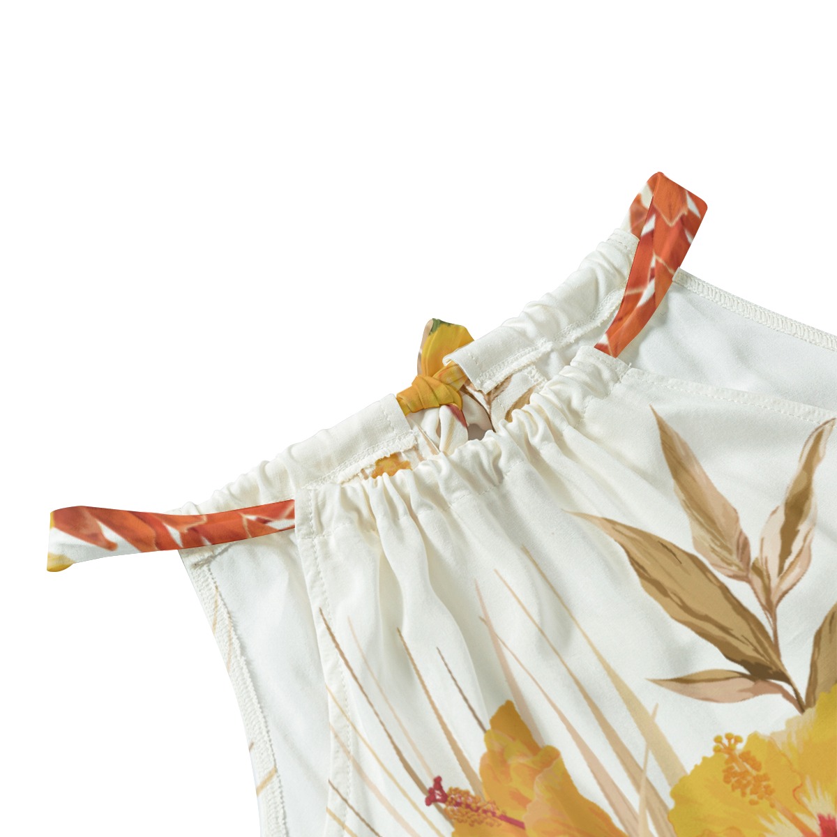 Libi Hibiscus Rayon Halter Dress - Image 3