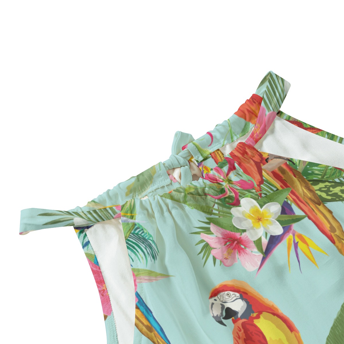 Aria Parrot Rayon Halter Dress - Image 3