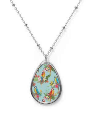 Aria Parrot Oval Necklace