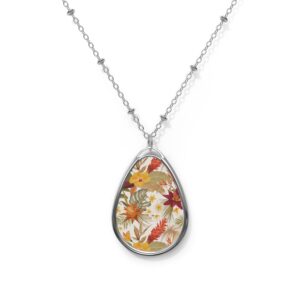 Hibi Hibiscus Oval Necklace
