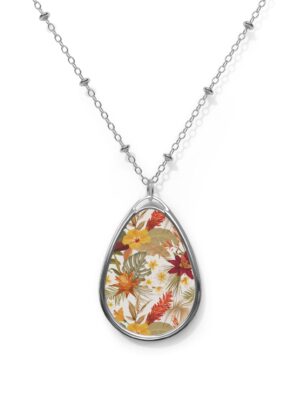 Hibi Hibiscus Oval Necklace